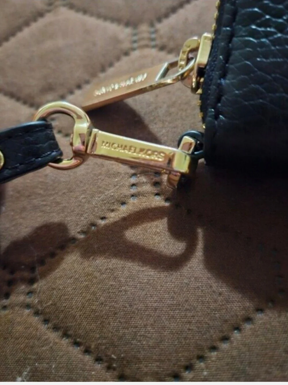 Michael Kors Large Black Leather Jet Set Travel Continental Wristlet Wallet